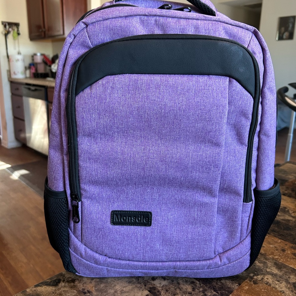 MONSE Lavender and Black Men's Backpack